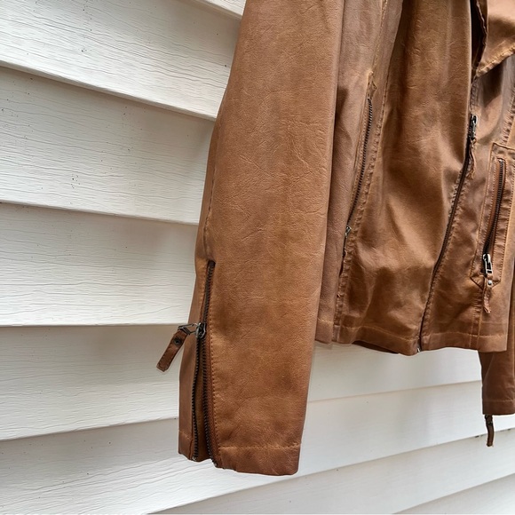 Max Studio Leather Biker Jacket-NEVER WORN - Picture 5 of 8